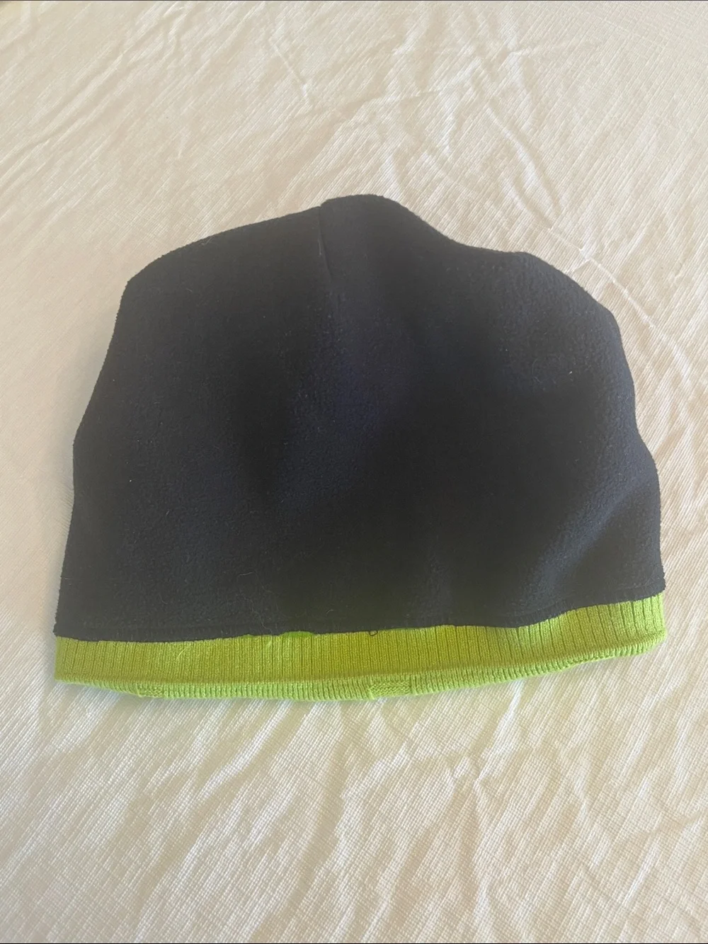 Spyder Lime Knit Beanie with Spider Logo Unisex OS Like New